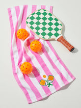 Load image into Gallery viewer, Paddles Stripe Pickleball Towel - Pink