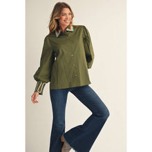 Load image into Gallery viewer, STYLE USA - Embroidery Accent Shirt