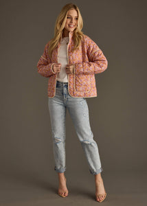 Orange, Puple & Cream Quilted Jacket