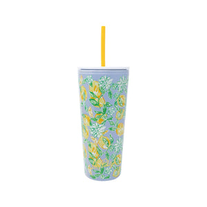 Lilly Pulitzer - Tumbler with Straw, Make Lemonade