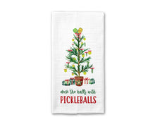 Load image into Gallery viewer, Deck the Halls Pickleball Towel, Pickleball Towel Gift