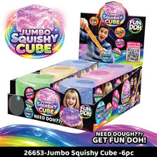 Load image into Gallery viewer, Novelty Brands - Fun Doh JUMBO Squishy Cube Assortment - 6/Display
