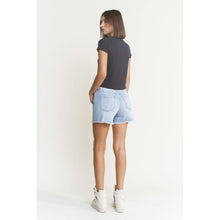 Load image into Gallery viewer, Mica Denim - SUPER HIGH SHORTS WITH FRAYED RAW HEM