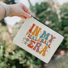 Load image into Gallery viewer, Retro Pickleball Makeup Bag Cosmetic Zipper Pouch Accessory