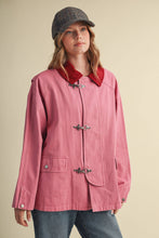 Load image into Gallery viewer, Utility Jacket with Corduroy Collar - Rosewood Pink