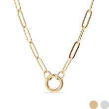Load image into Gallery viewer, WJW - Stainless Steel Paperclip Carabiner Charm Holder Necklace