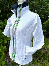 Load image into Gallery viewer, Pearly Vine - Sweet Caroline 3/4 Sleeve - Nvy w/Nvy, Wh &amp; Grn Stripe Rib