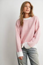 Load image into Gallery viewer, BUTTERMELON - Cozy Contrast Trim Sweater-BMW8575