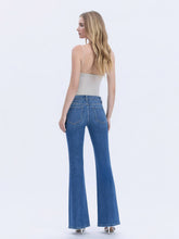 Load image into Gallery viewer, FLYING MONKEY - MID RISE WELT POCKET PIN TUCK FLARE JEANS F6324