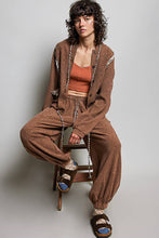 Load image into Gallery viewer, Vintage Washing Solid Laser Cut Thermal Knit Hoodies Top