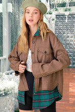 Load image into Gallery viewer, La Miel - JKT1775-Lightweight Solid Raw Edge Button Down Jacket