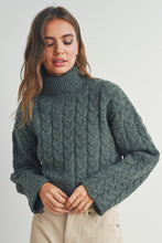 Load image into Gallery viewer, BUTTERMELON - Thick Braid With Turtle Neck Long-Sleeve Sweater -  BMW7168