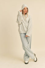 Load image into Gallery viewer, Cable Knit Sleeve Hoodie - Grey
