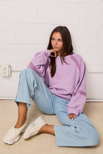Load image into Gallery viewer, Lace Trim Cutout Sweatshirt - Lavender