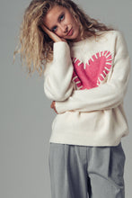 Load image into Gallery viewer, Heart Appliqué Knit Sweater