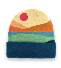 Load image into Gallery viewer, Northern Icons Creations INC - Sunset Landscape Knit Beanie – Colorful Unisex Winter Hat, Outdoor Adventure Warm Cap-NI60102