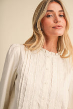 Load image into Gallery viewer, Pin Tuck Lake Trim Blouse - Honey Gold