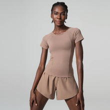 Load image into Gallery viewer, Sodalemon - Stretch Yoga Fitness Wear Short Sleeve T-shirt