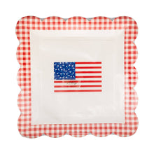 Load image into Gallery viewer, My Mind’s Eye - FLA1240 - Gingham Flag Paper Plate - 10"