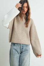 Load image into Gallery viewer, Two-Toned Turtleneck Sweater