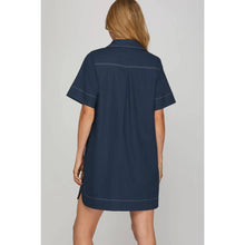 Load image into Gallery viewer, Shirts Mini Dres - Navy
