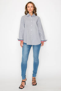 Jasmine Cotton Pinstripe Shirt