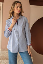 Load image into Gallery viewer, Jasmine Cotton Pinstripe Shirt