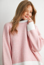 Load image into Gallery viewer, BUTTERMELON - Cozy Contrast Trim Sweater-BMW8575