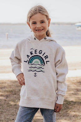 Lakegirl - Youth Sanded Fleece Hoodie in Oatmeal
