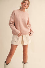 Load image into Gallery viewer, Contrast Scallop Knit Sweater