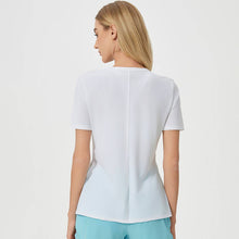 Load image into Gallery viewer, Sodalemon - Women Side Slit Elastic Sport Short Sleeve T-Shirt