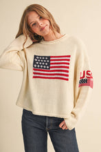 Load image into Gallery viewer, American Flag Knit Sweater