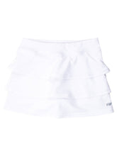 Load image into Gallery viewer, Girls White Tiered Active Skort