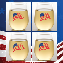 Load image into Gallery viewer, Wine-Oh! - AMERICAN FLAG Unbreakable Stemless TRITAN Wine Tumblers