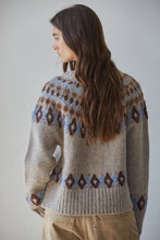 Load image into Gallery viewer, Knit Sweater Fair Isle Long Sleeve Cardigan