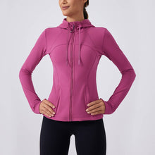 Load image into Gallery viewer, Sodalemon - Women Full Zipper Drawstring Hat Side Pocket Sport Jacket