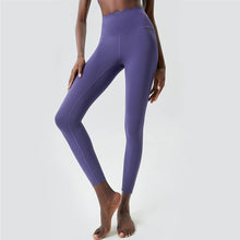 Load image into Gallery viewer, Sodalemon - Women Wave Design Yoga Sport Solid Color Fitness Leggings