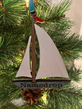 Load image into Gallery viewer, Room To Improve - Custom Sailboat Ornament