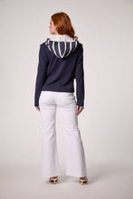 Load image into Gallery viewer, Kasey Nautical Hooded Blazer- Navy