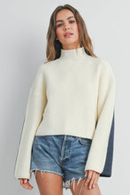 Load image into Gallery viewer, Two-Toned Turtleneck Sweater