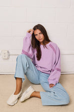 Load image into Gallery viewer, Lace Trim Cutout Sweatshirt - Lavender