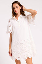 Load image into Gallery viewer, Scallop Embroidered Mini Dress