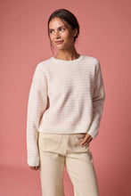 Load image into Gallery viewer, Striped Brushed Crewneck Sweater - Blue