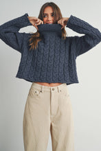 Load image into Gallery viewer, BUTTERMELON - Thick Braid With Turtle Neck Long-Sleeve Sweater -  BMW7168