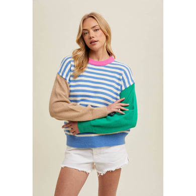 Colorblock Striped Sweater