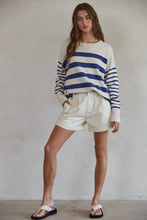 Load image into Gallery viewer, Striped Round Neck Long Sleeve Pullover Sweater Top