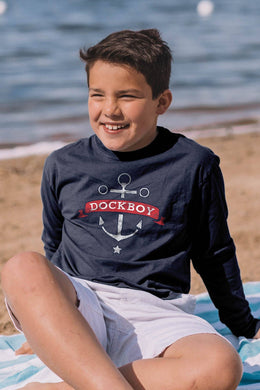 Dockboy Youth Anchor Long Sleeve Tee