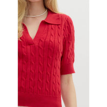 Load image into Gallery viewer, STYLE USA - Solid sweater cable knit top
