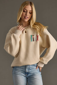 Panache Apparel Co. - Tan Apres Ski Club Sweatshirt