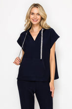 Load image into Gallery viewer, Kyle Poncho Top with Sparkles - Beige